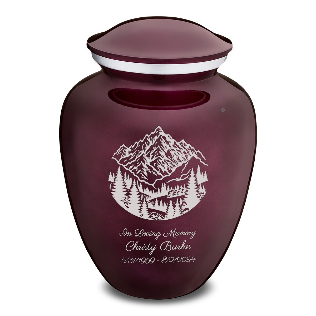 Adult Embrace Cherry Purple Rocky Mountains Cremation Urn