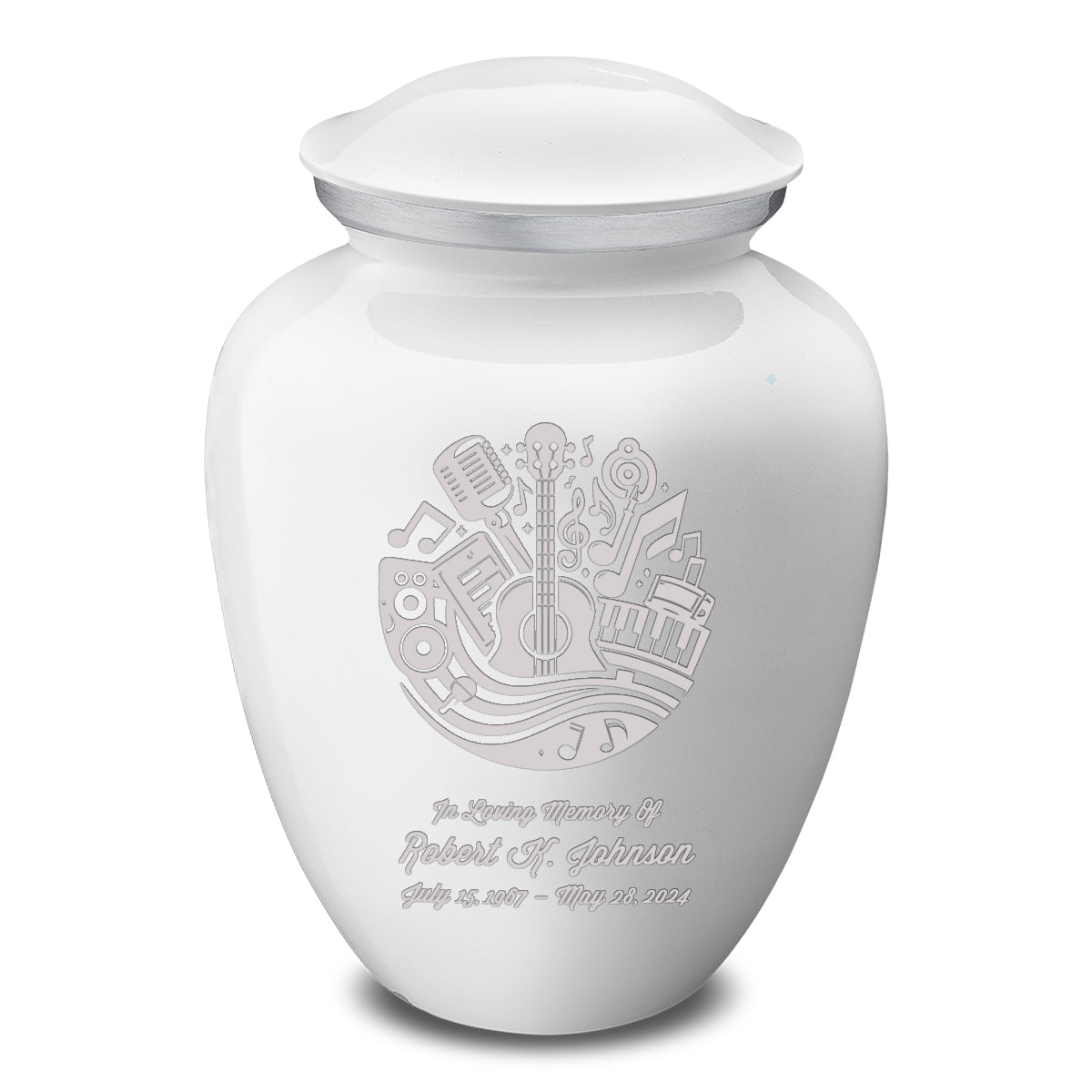 Adult Embrace White Music Cremation Urn
