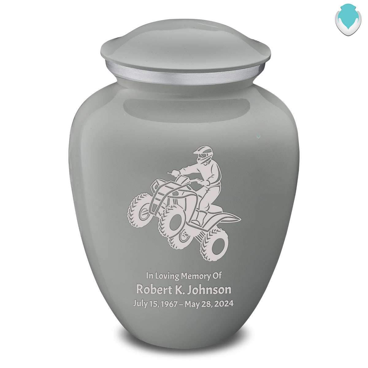 Adult Embrace Slate Grey ATV Cremation Urn