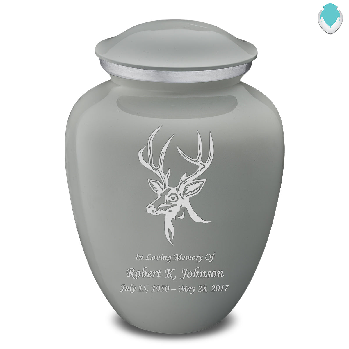Adult Embrace Slate Grey Deer Cremation Urn