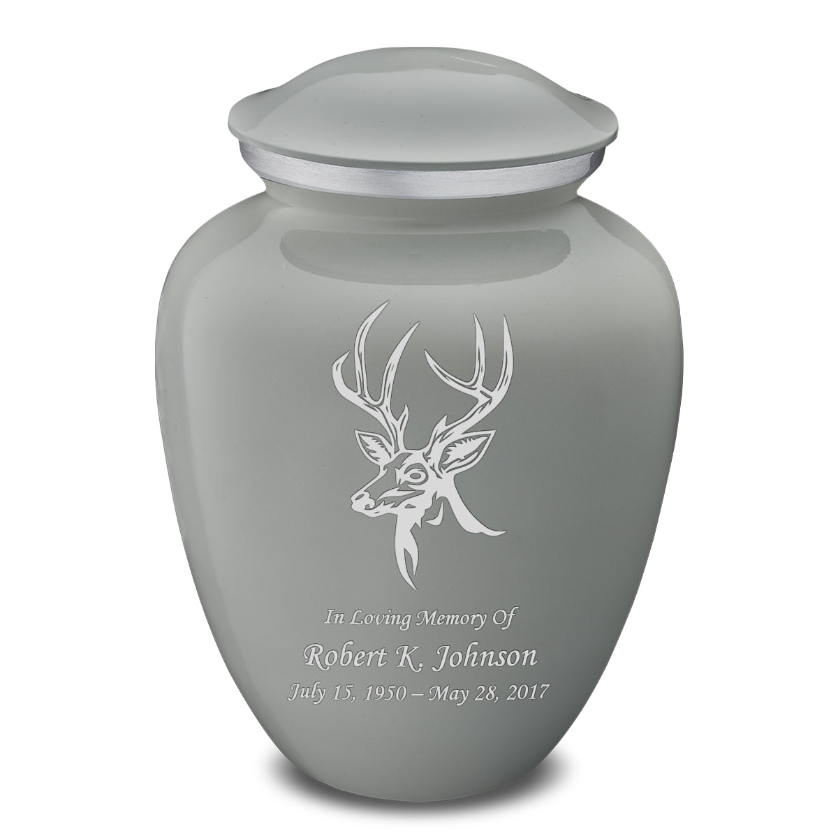 Adult Embrace Slate Grey Deer Cremation Urn