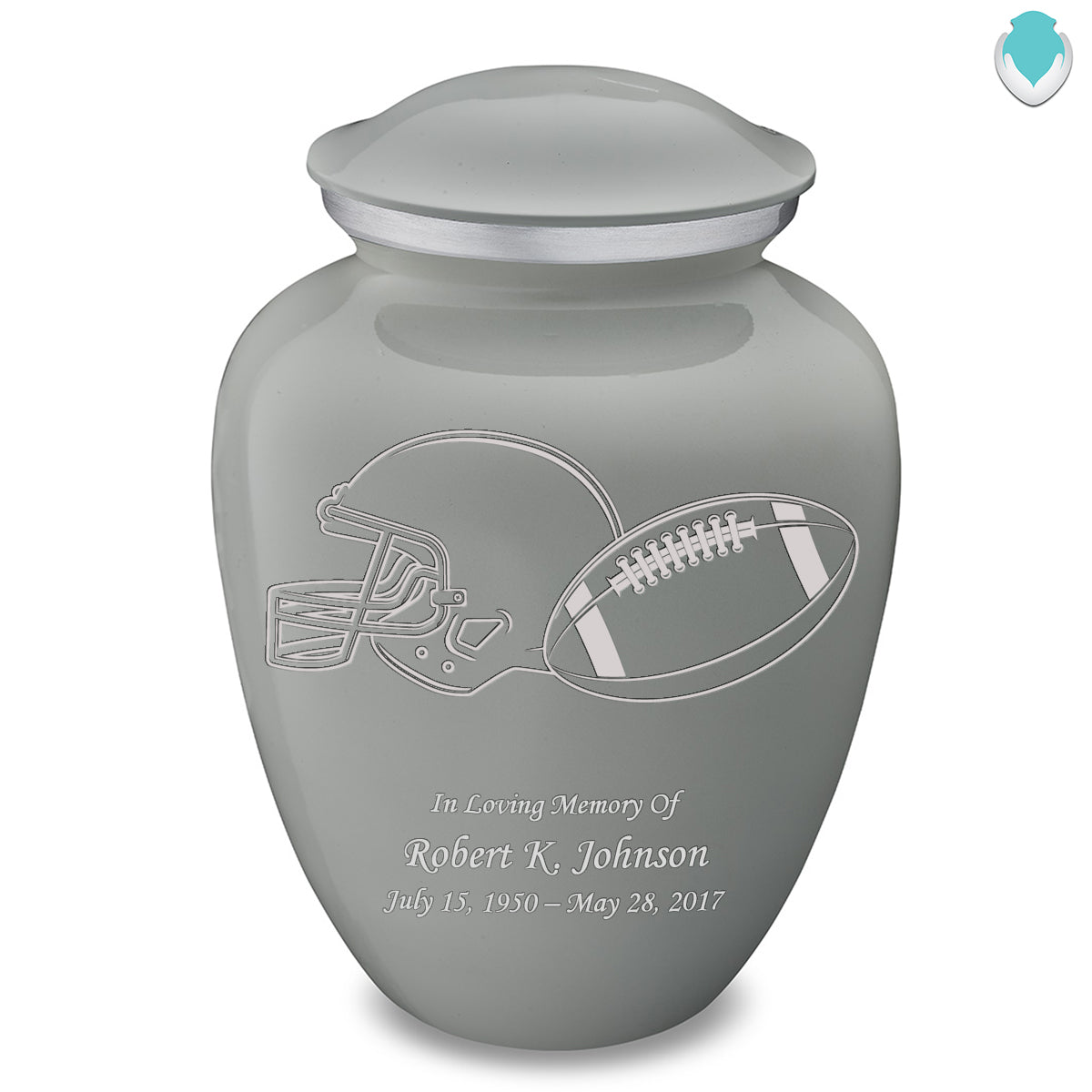 football cremation urn
