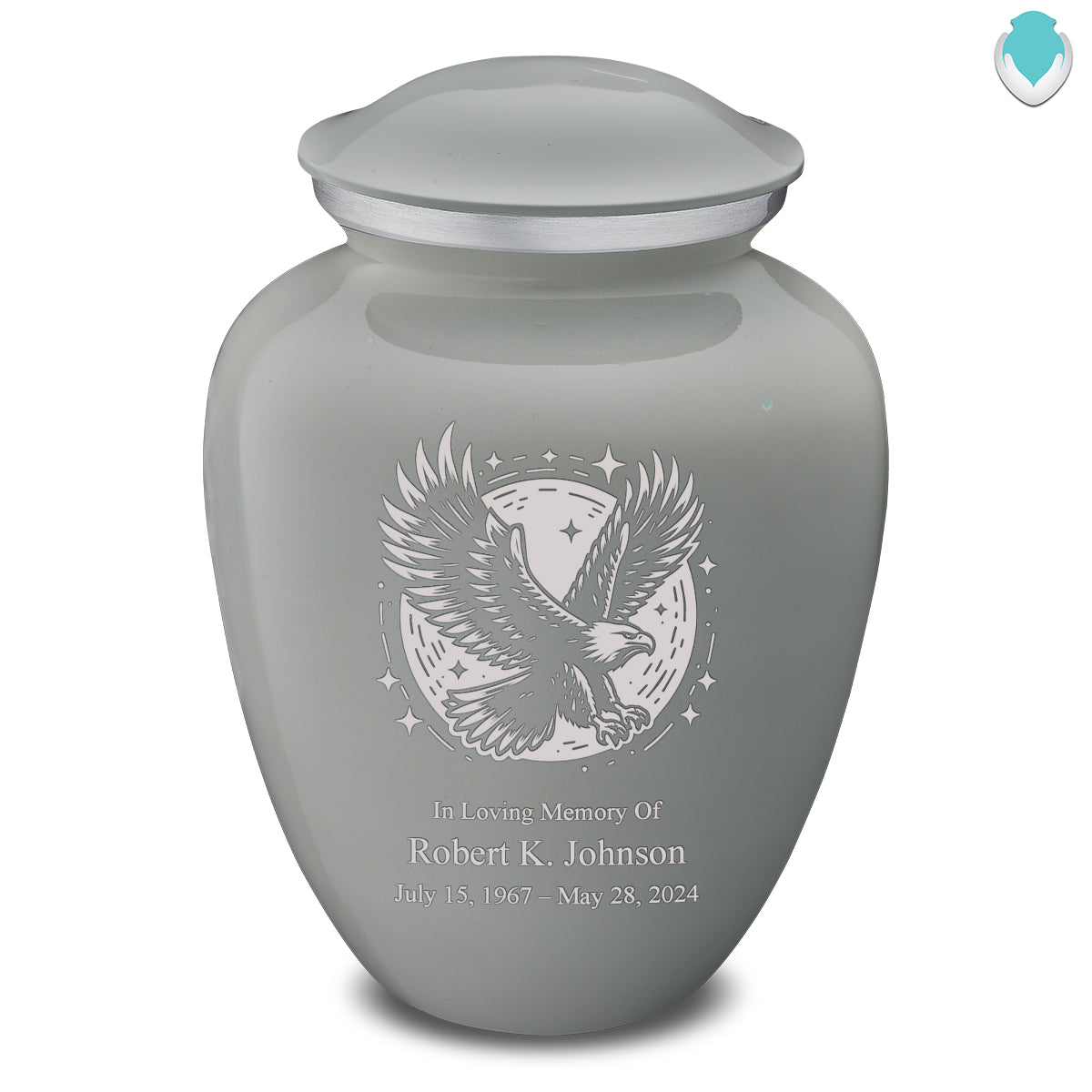 Adult Embrace Slate Grey Flying Eagle Cremation Urn
