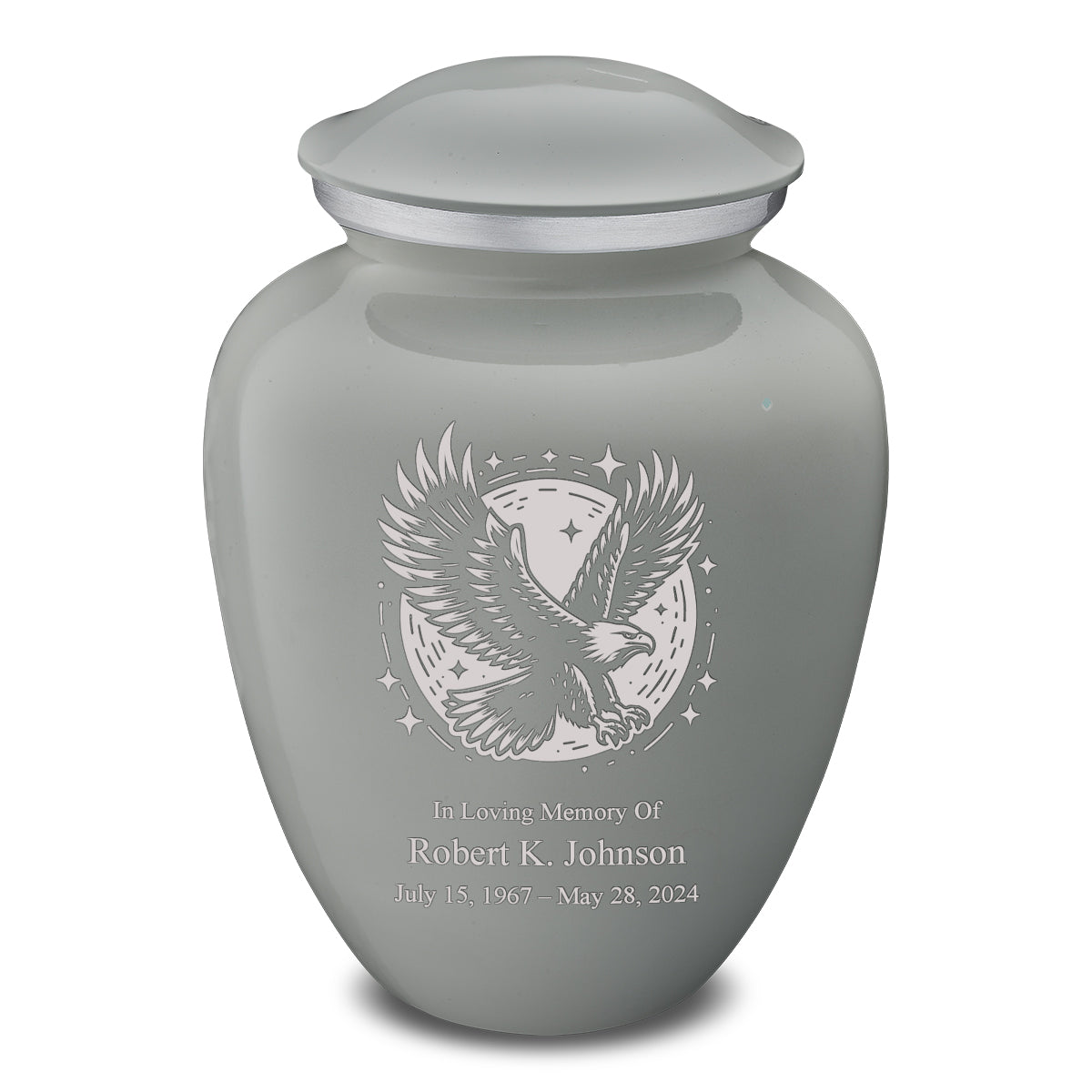 Adult Embrace Slate Grey Flying Eagle Cremation Urn