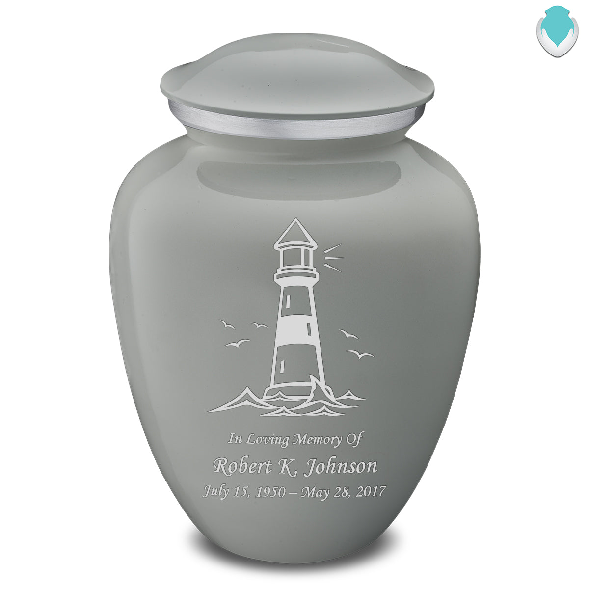 Adult Embrace Slate Grey Lighthouse Cremation Urn