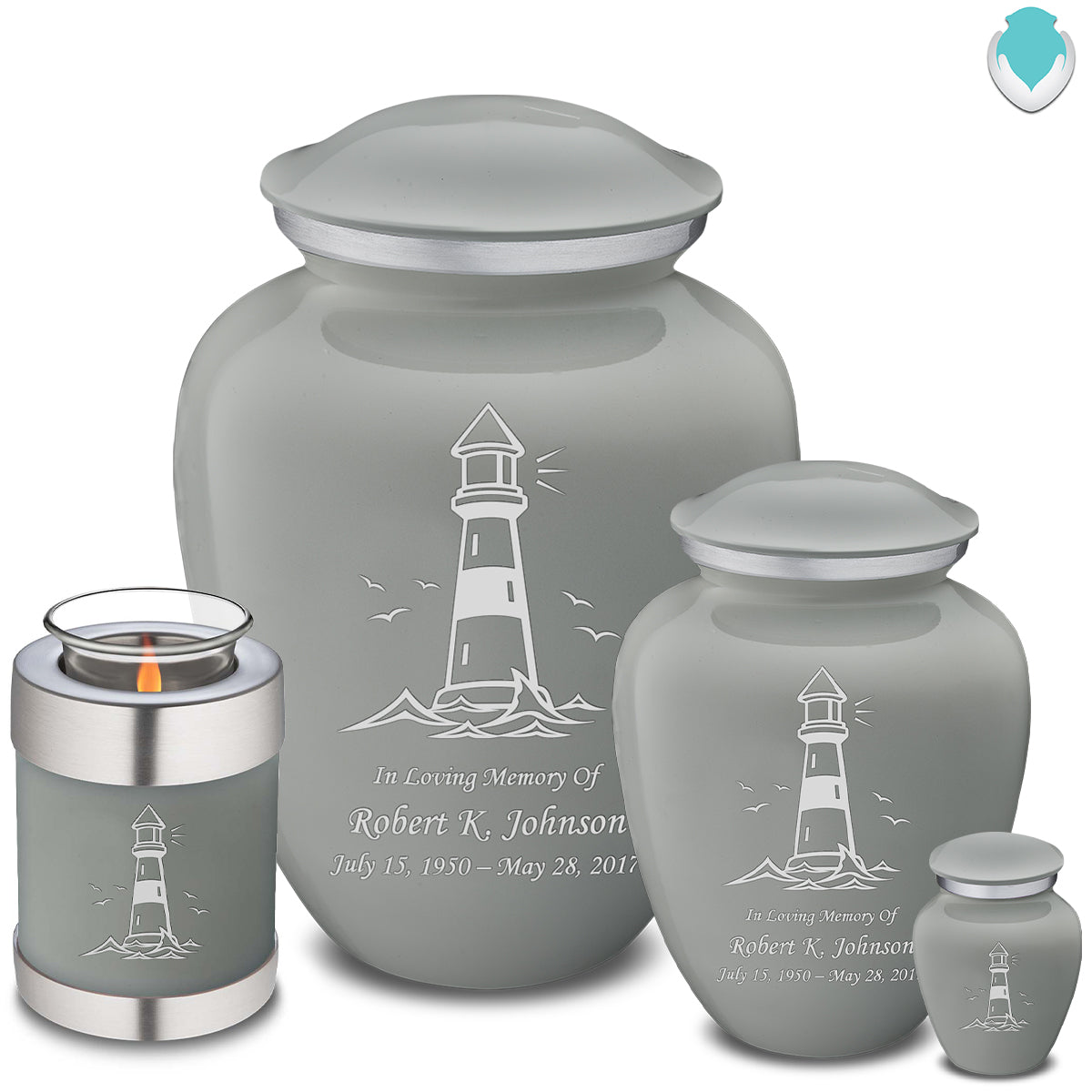 Adult Embrace Slate Grey Lighthouse Cremation Urn