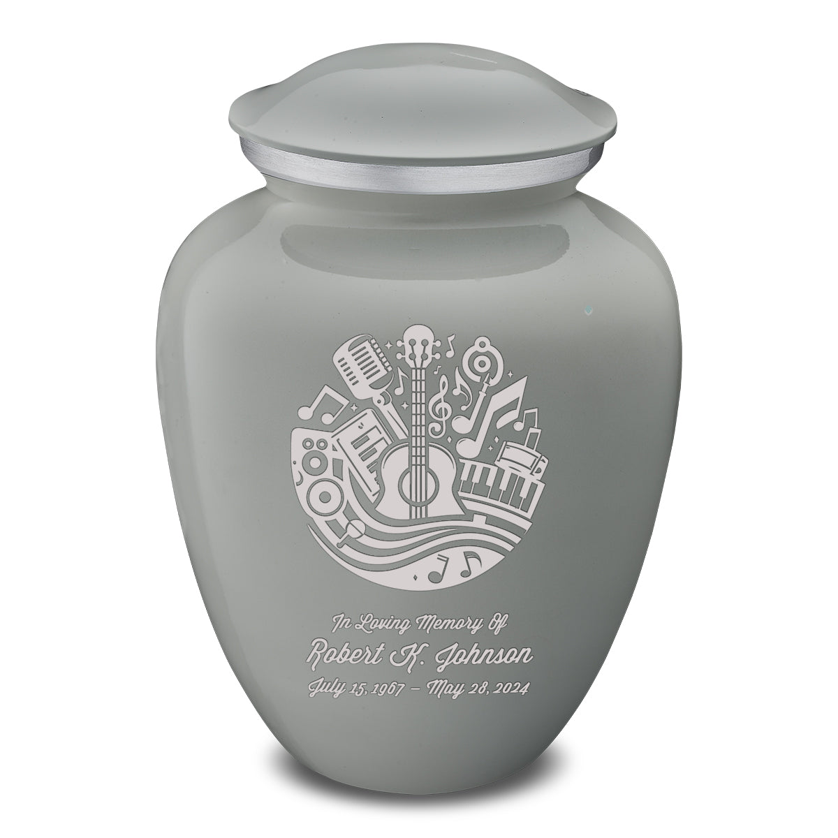 Adult Embrace Slate Grey Music Cremation Urn