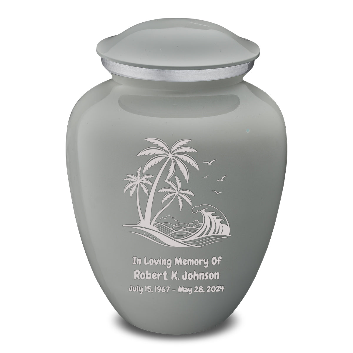 Adult Embrace Slate Grey Palm Beach Cremation Urn