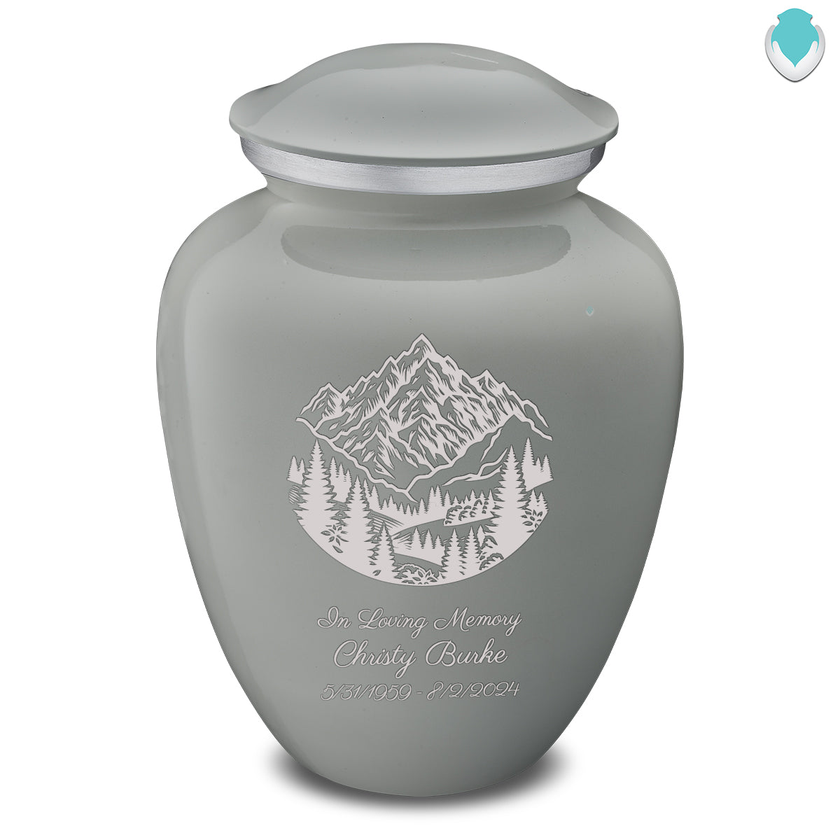 Adult Embrace Slate Grey Rocky Mountains Cremation Urn