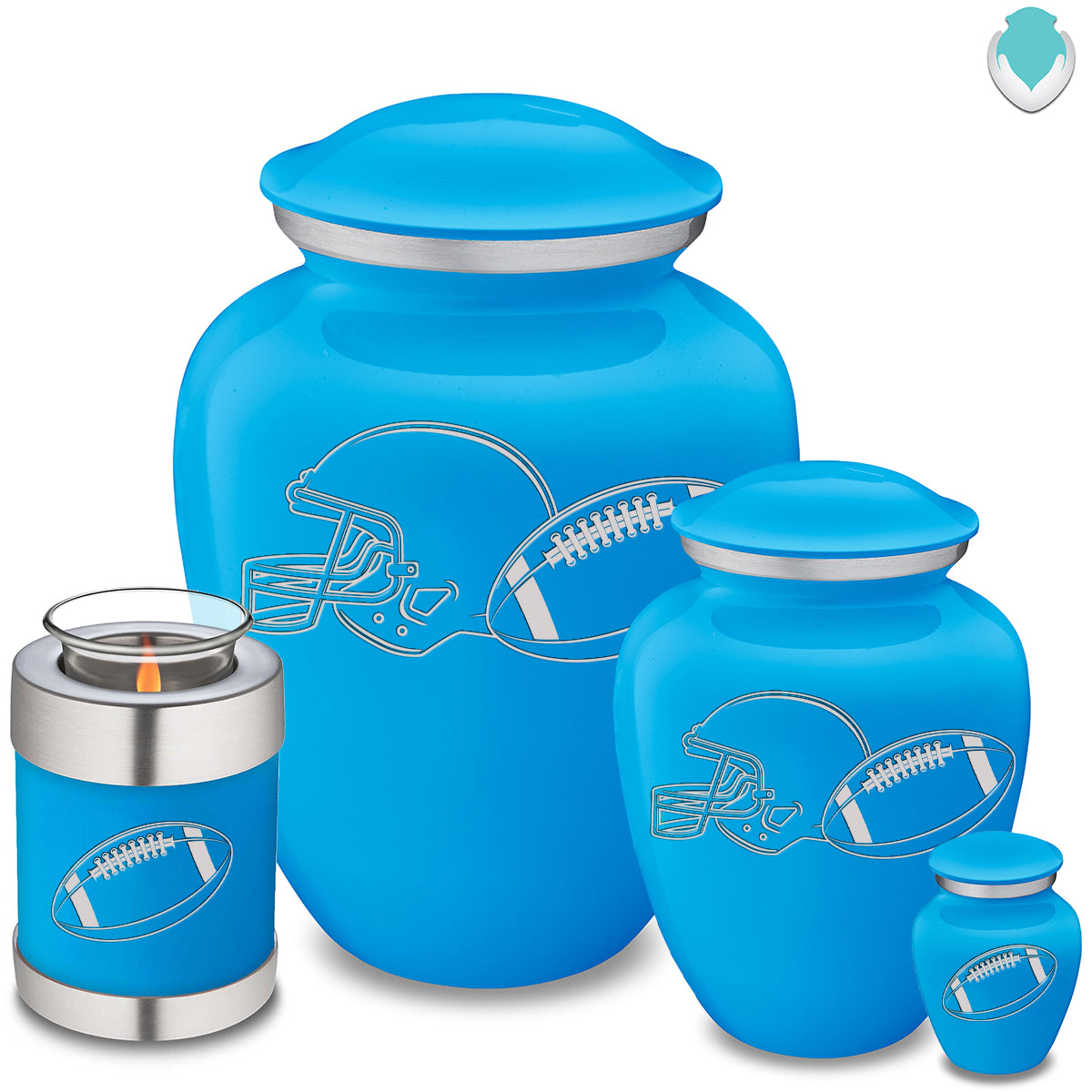 football cremation urn