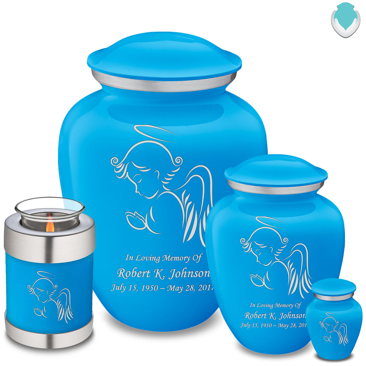 Keepsake Embrace Racing Blue Angel Cremation Urn