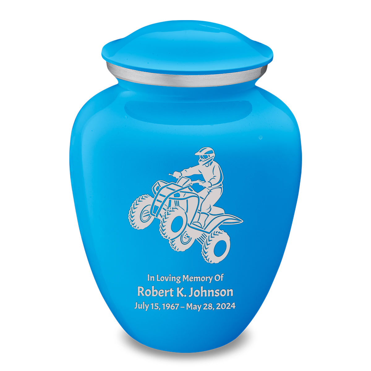 Adult Embrace Racing Blue ATV Cremation Urn