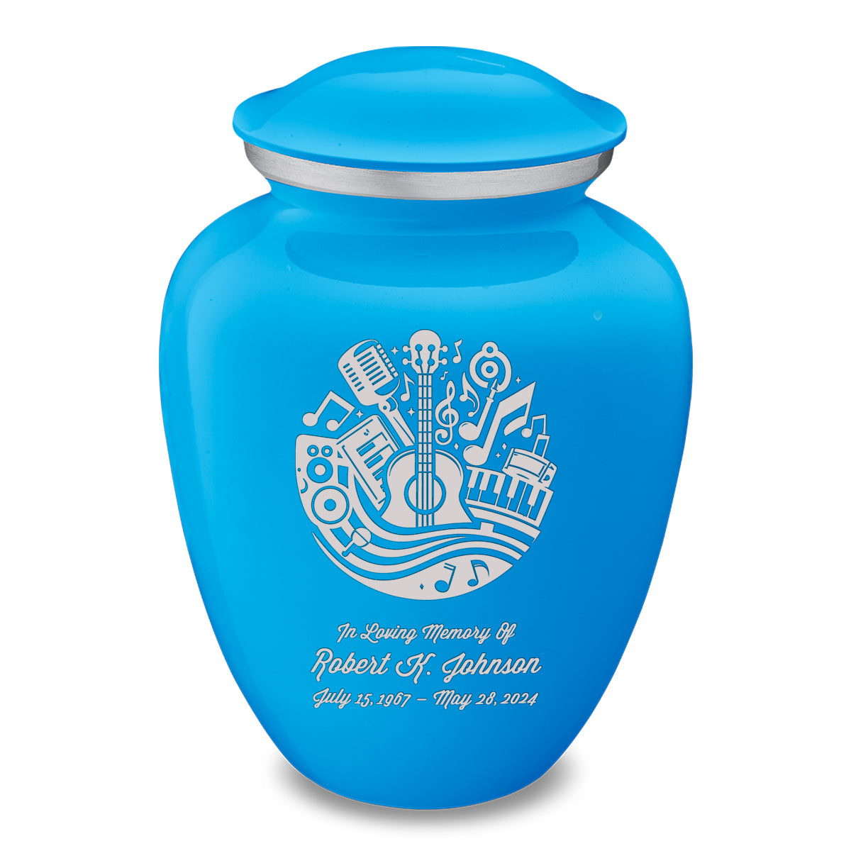 Adult Embrace Racing Blue Music Cremation Urn