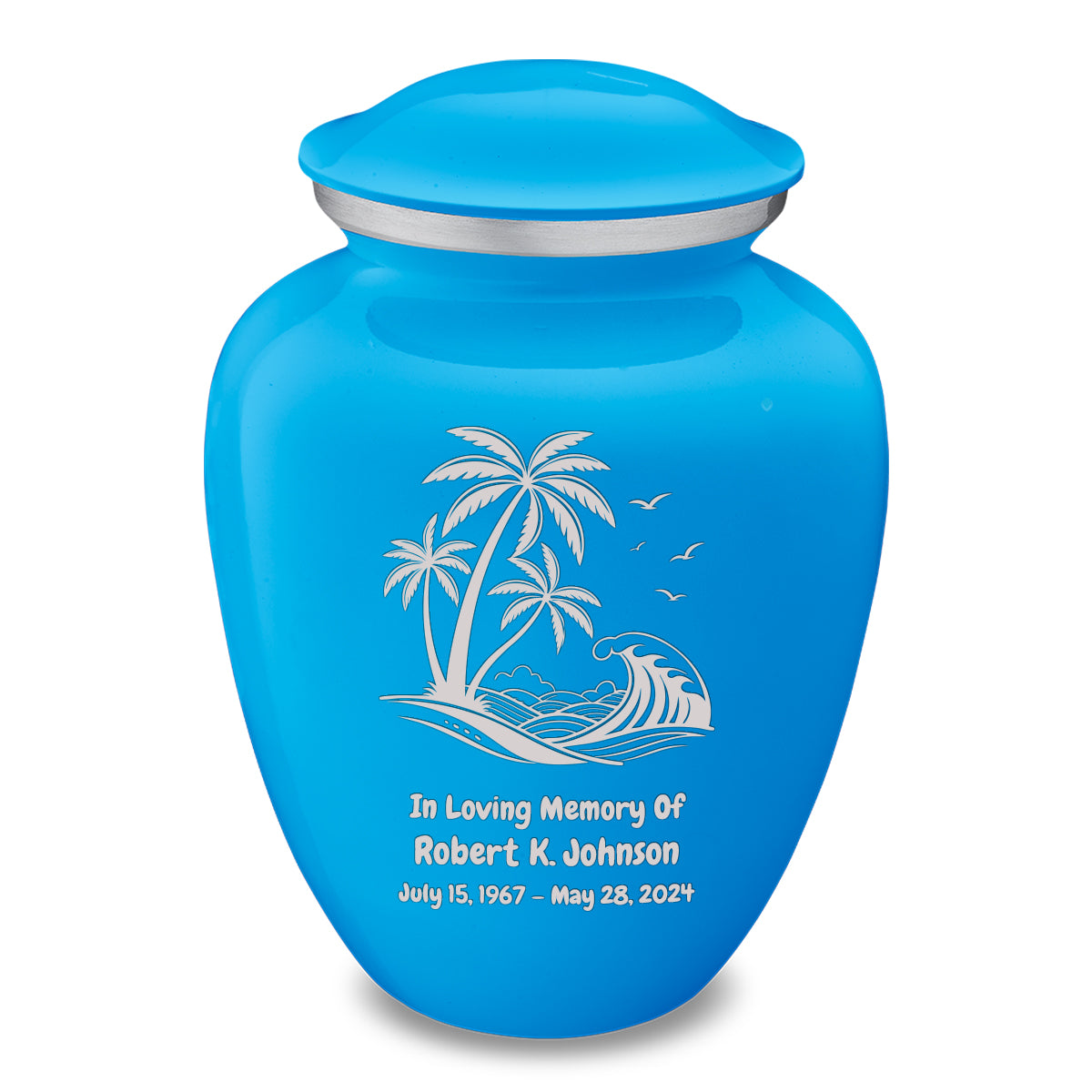 Adult Embrace Racing Blue Palm Beach Cremation Urn