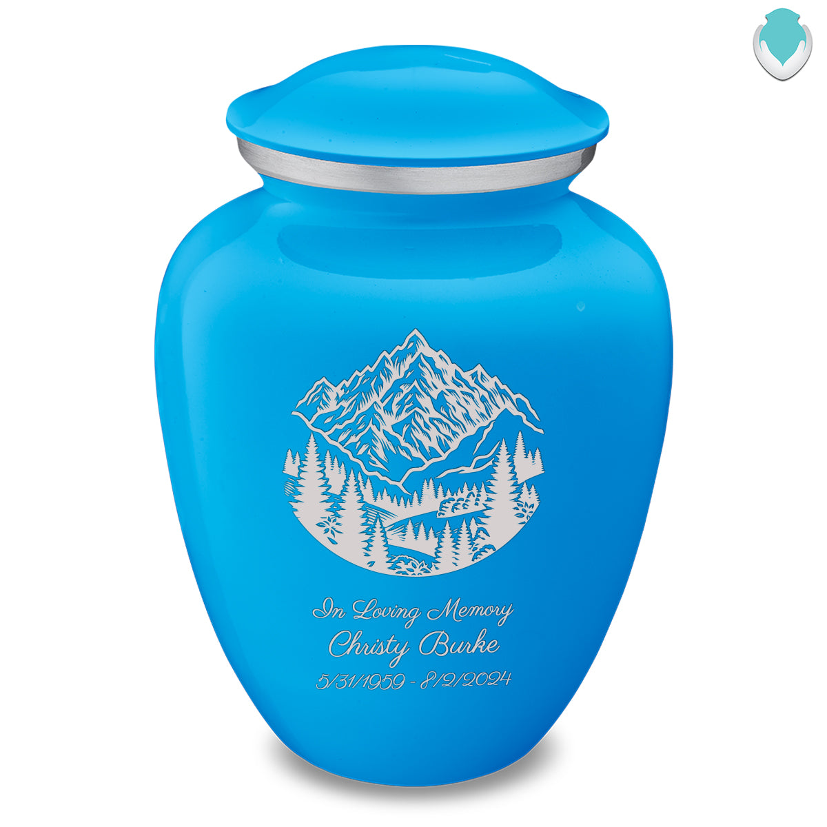 Adult Embrace Racing Blue Rocky Mountains Cremation Urn