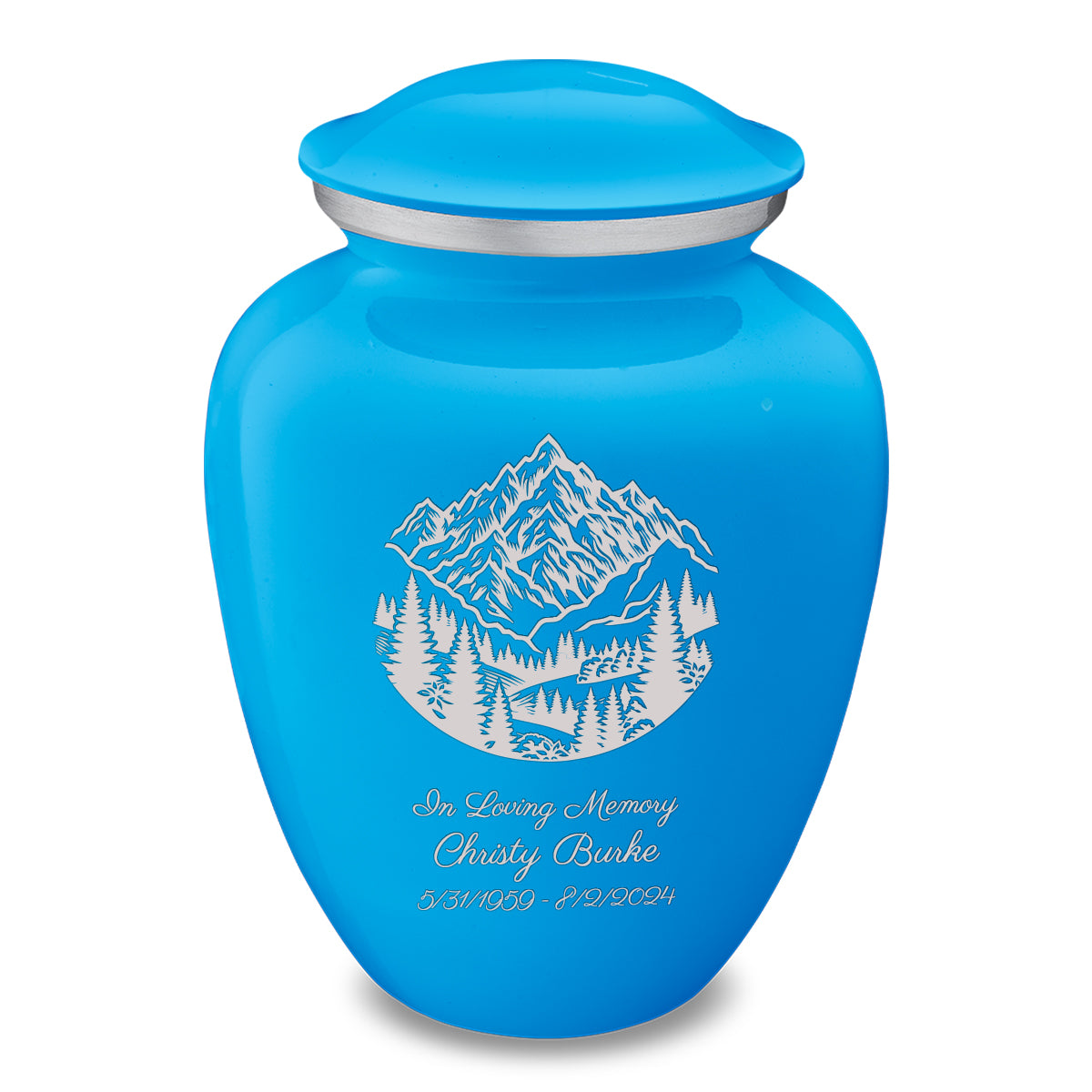 Adult Embrace Racing Blue Rocky Mountains Cremation Urn