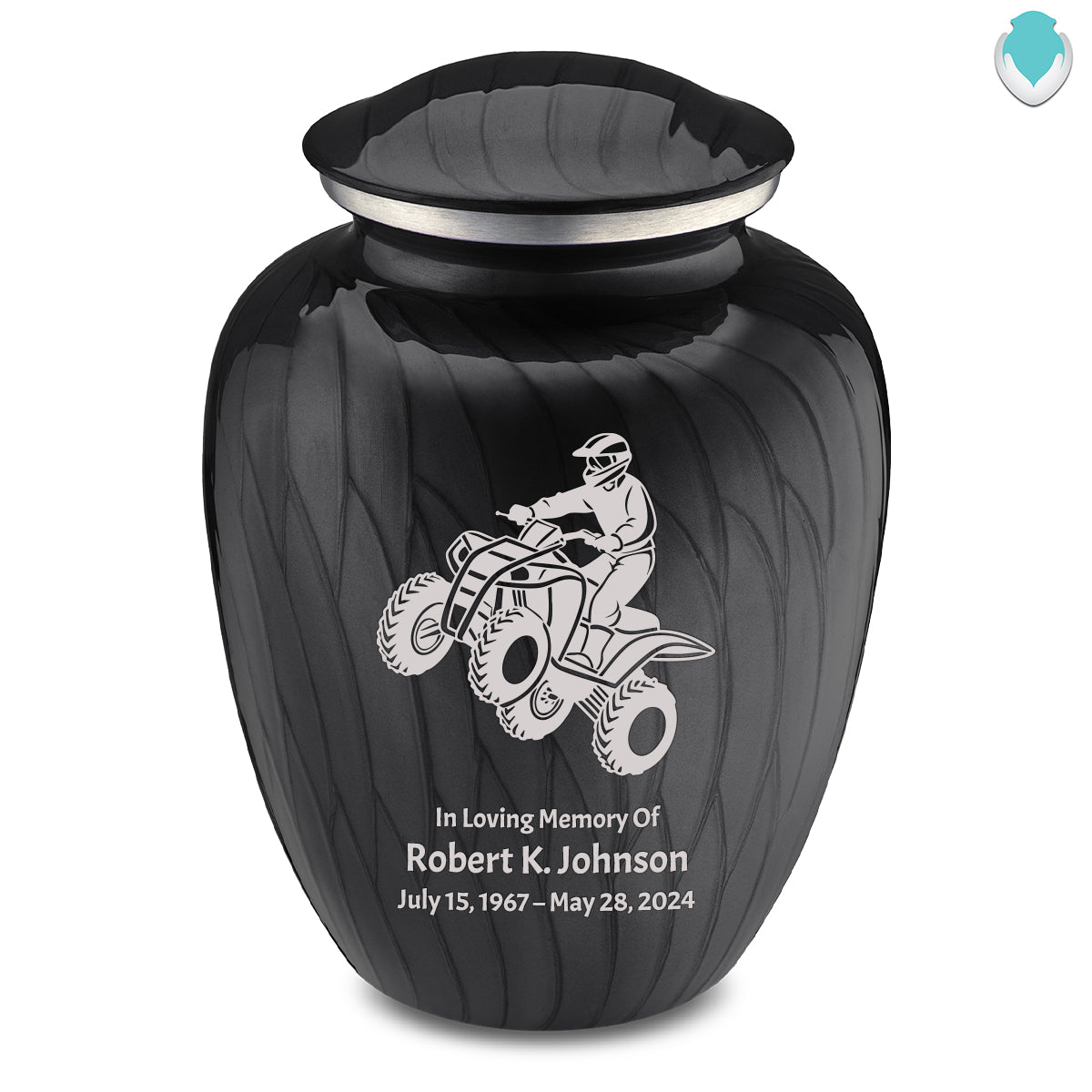 Adult Embrace Pearl Black ATV Cremation Urn