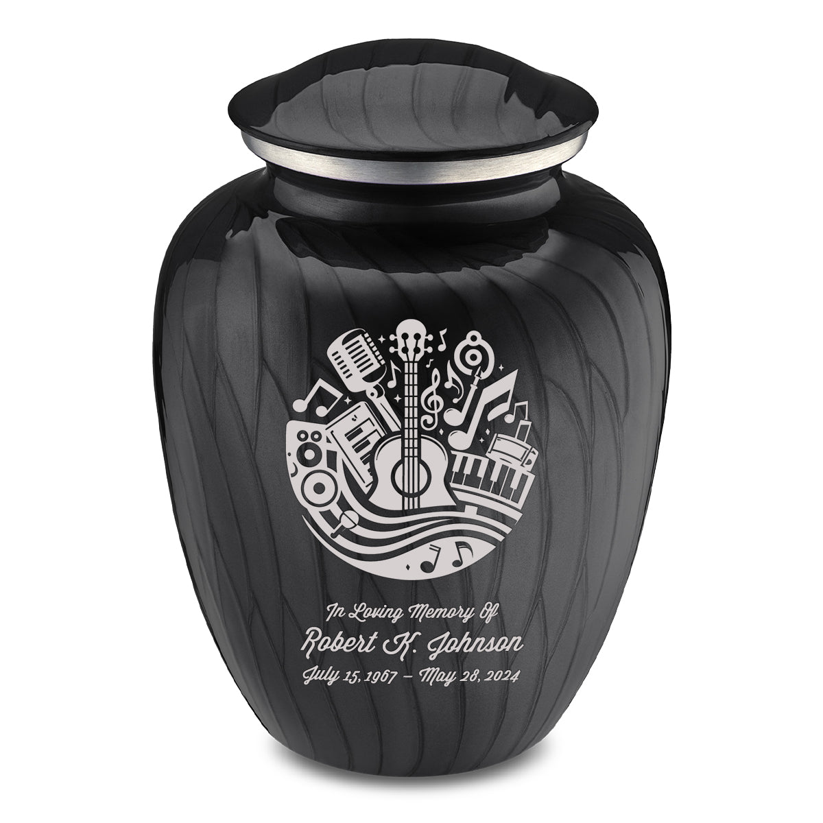 Adult Embrace Pearl Black Music Cremation Urn