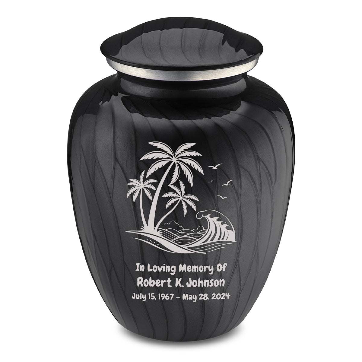 Adult Embrace Pearl Black Palm Beach Cremation Urn