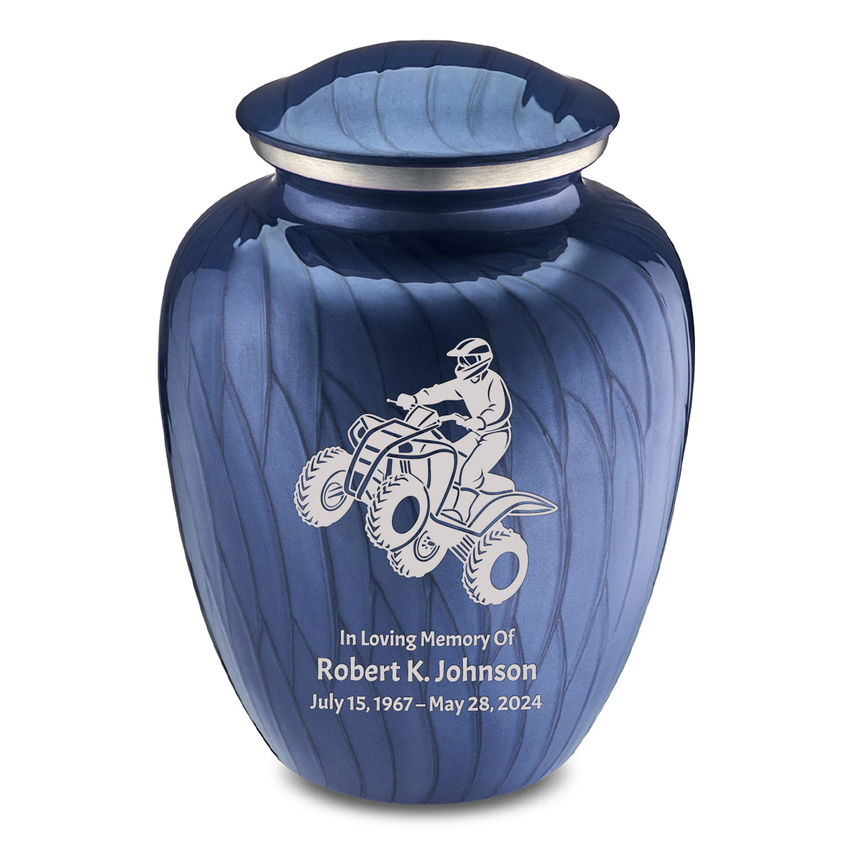 Adult Embrace Pearl Cobalt Blue ATV Cremation Urn