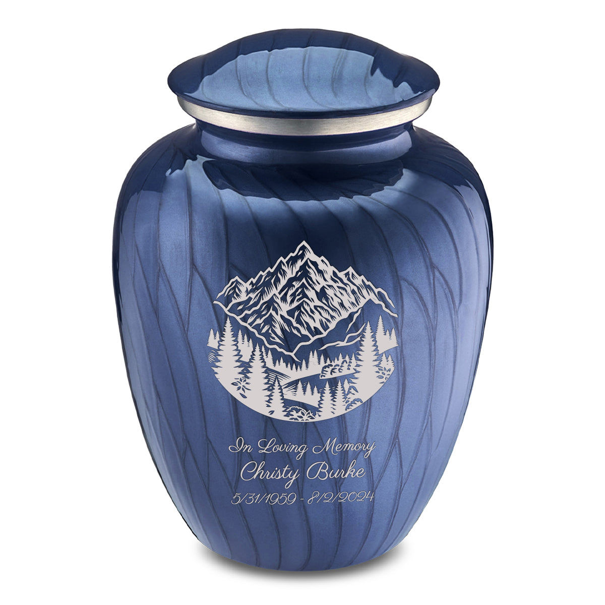 Adult Embrace Pearl Cobalt Blue Rocky Mountains Cremation Urn
