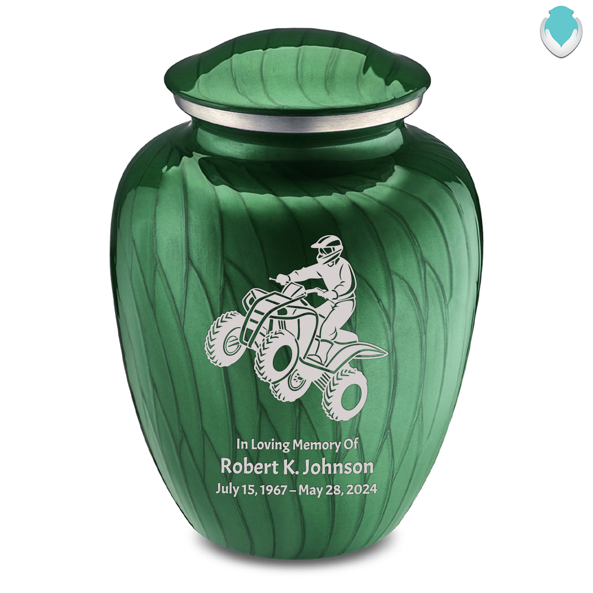 Adult Embrace Pearl Green ATV Cremation Urn