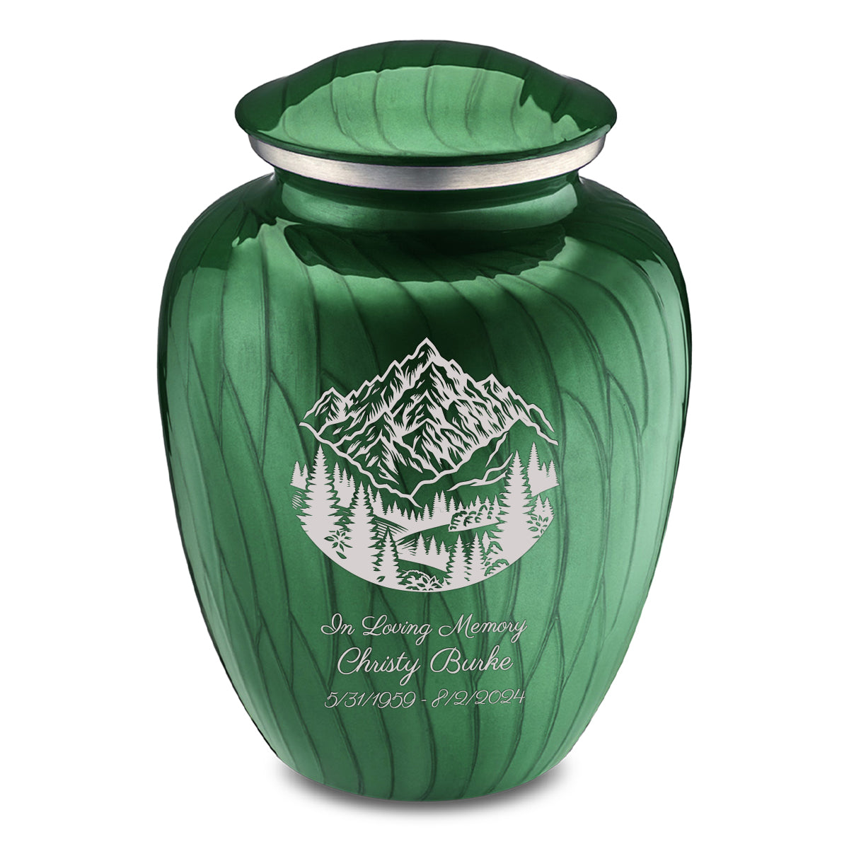 Adult Embrace Pearl Green Rocky Mountains Cremation Urn