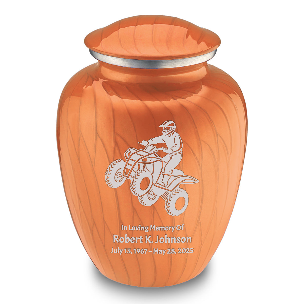 Adult Embrace Pearl Orange ATV Cremation Urn