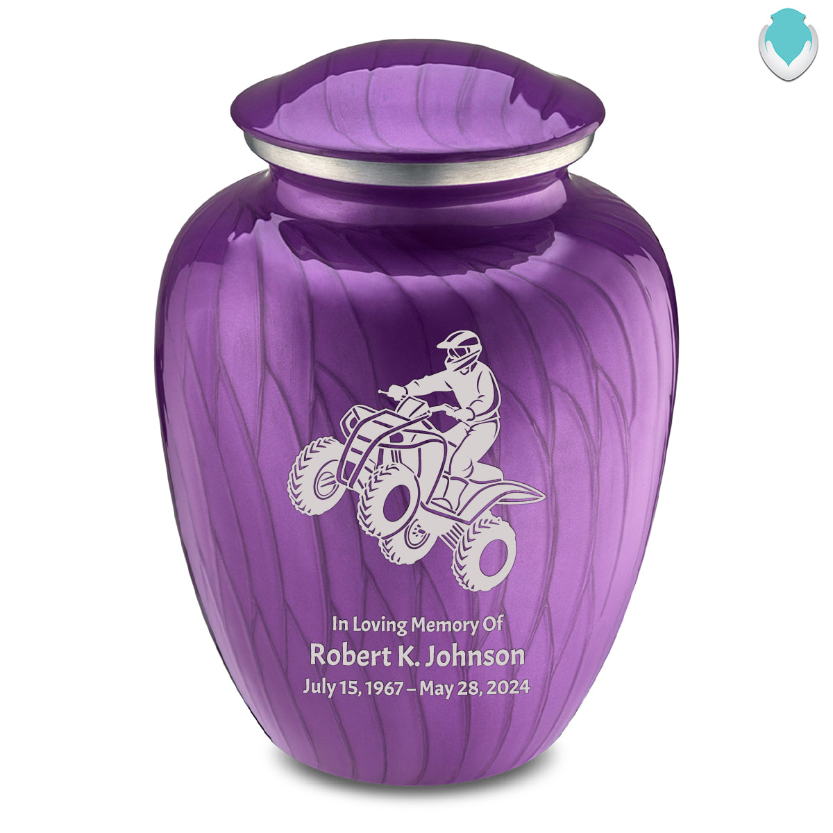 Adult Embrace Pearl Purple ATV Cremation Urn