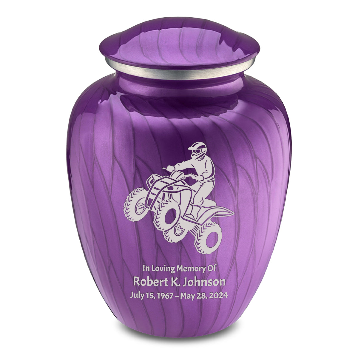Adult Embrace Pearl Purple ATV Cremation Urn