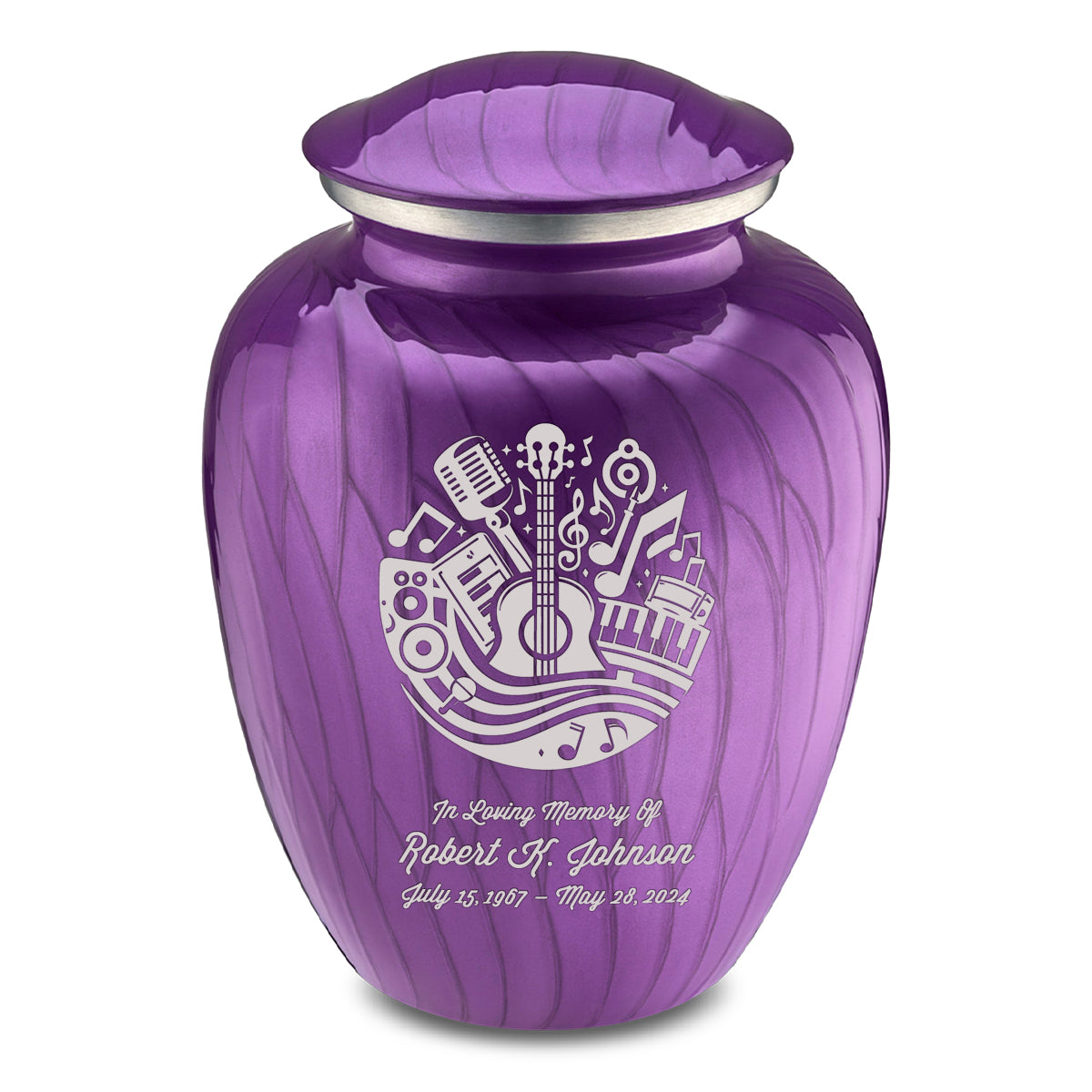 Adult Embrace Pearl Purple Music Cremation Urn