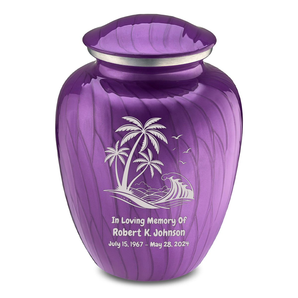 Adult Embrace Pearl Purple Palm Beach Cremation Urn