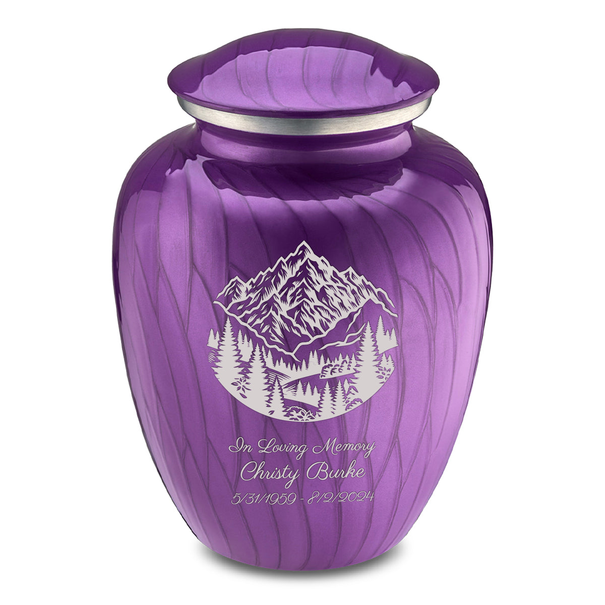Adult Embrace Pearl Purple Rocky Mountains Cremation Urn