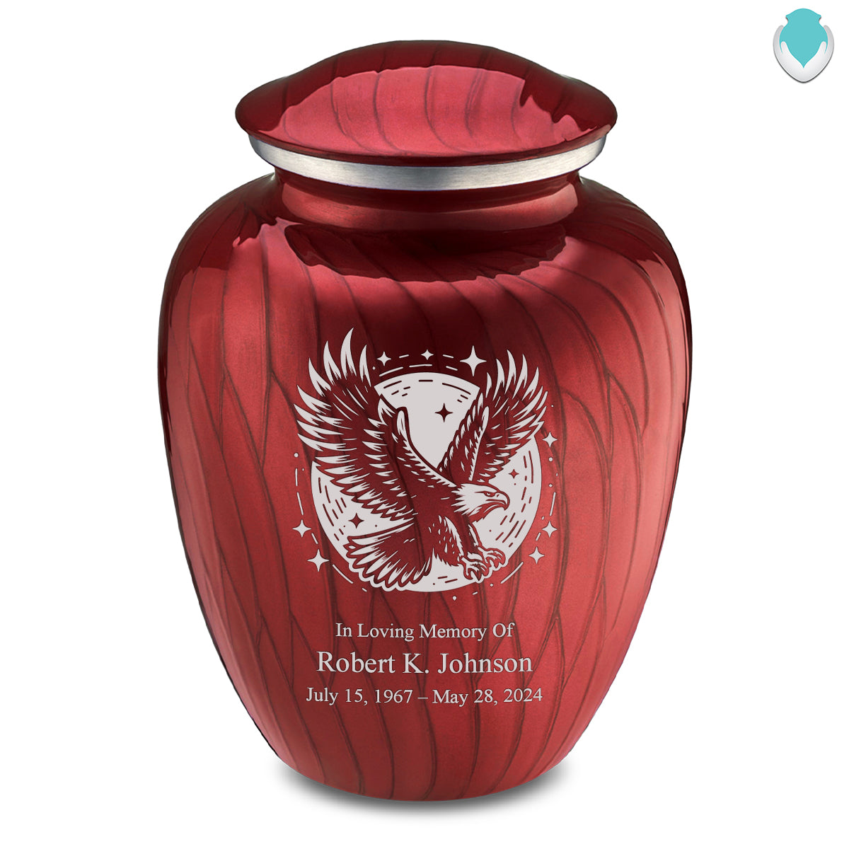 Adult Embrace Pearl Candy Red Flying Eagle Cremation Urn