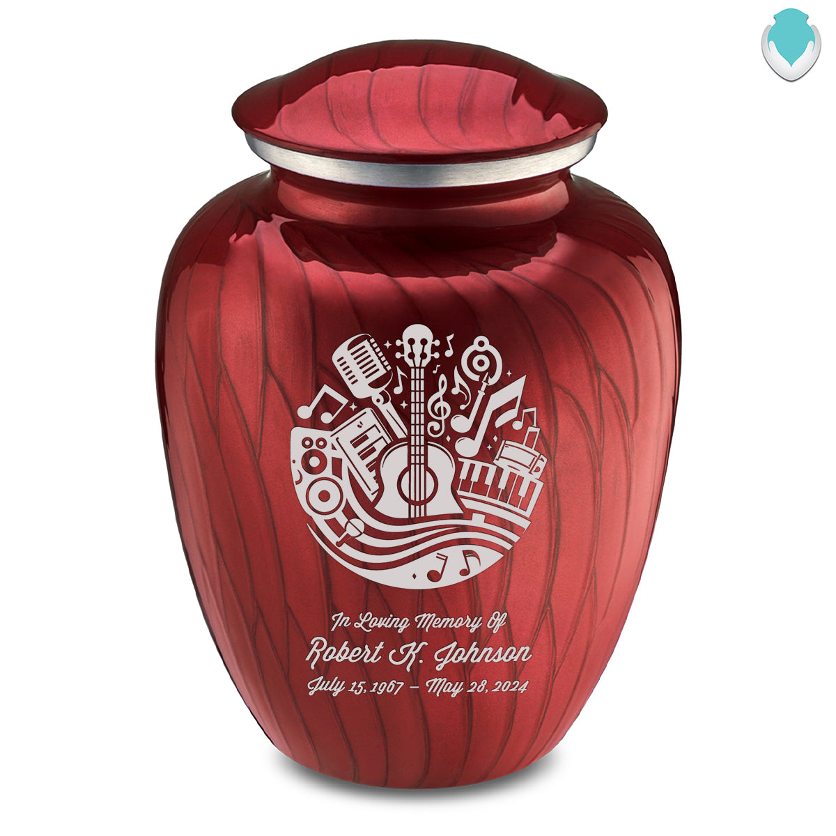 Adult Embrace Pearl Candy Red Music Cremation Urn