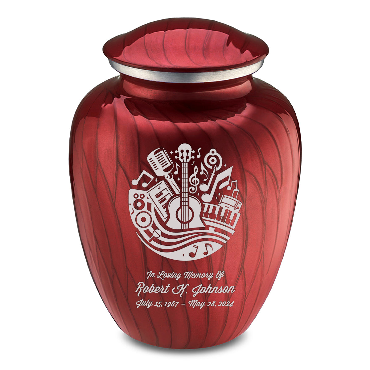 Adult Embrace Pearl Candy Red Music Cremation Urn