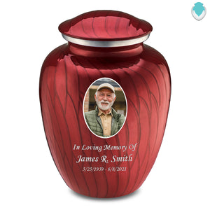 Adult Embrace Pearl Candy Red Portrait Cremation Urn