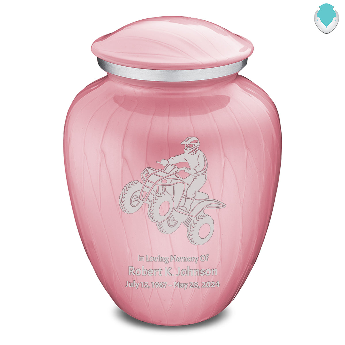 Adult Embrace Pearl Pink ATV Cremation Urn