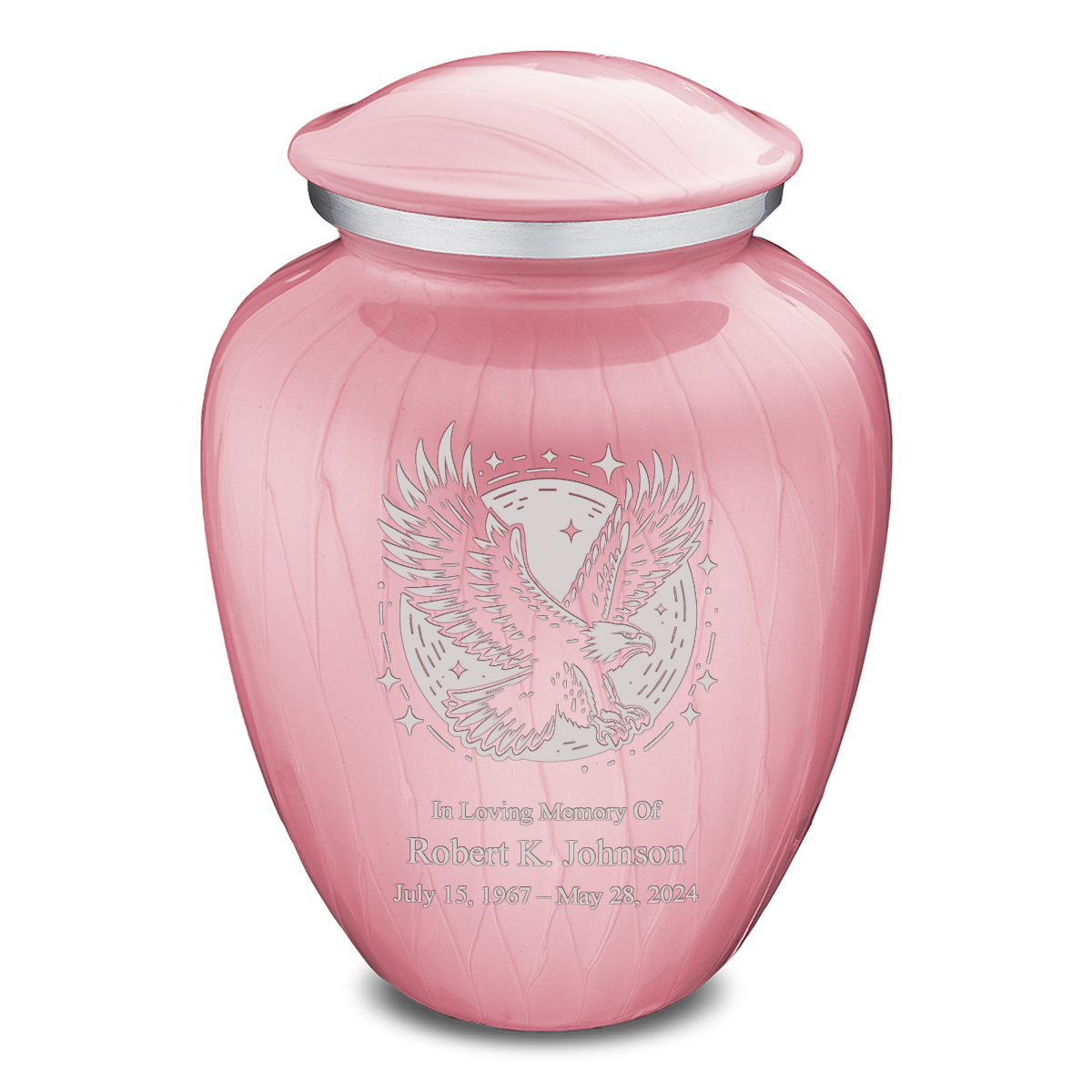 Adult Embrace Pearl Pink Flying Eagle Cremation Urn