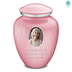 Adult Embrace Pearl Pink Portrait Cremation Urn