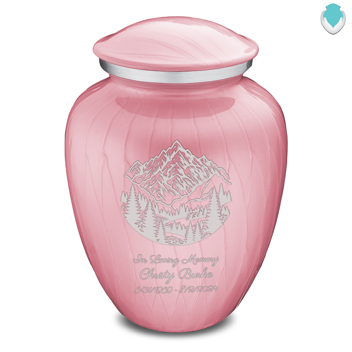 Adult Embrace Pearl Pink Rocky Mountains Cremation Urn