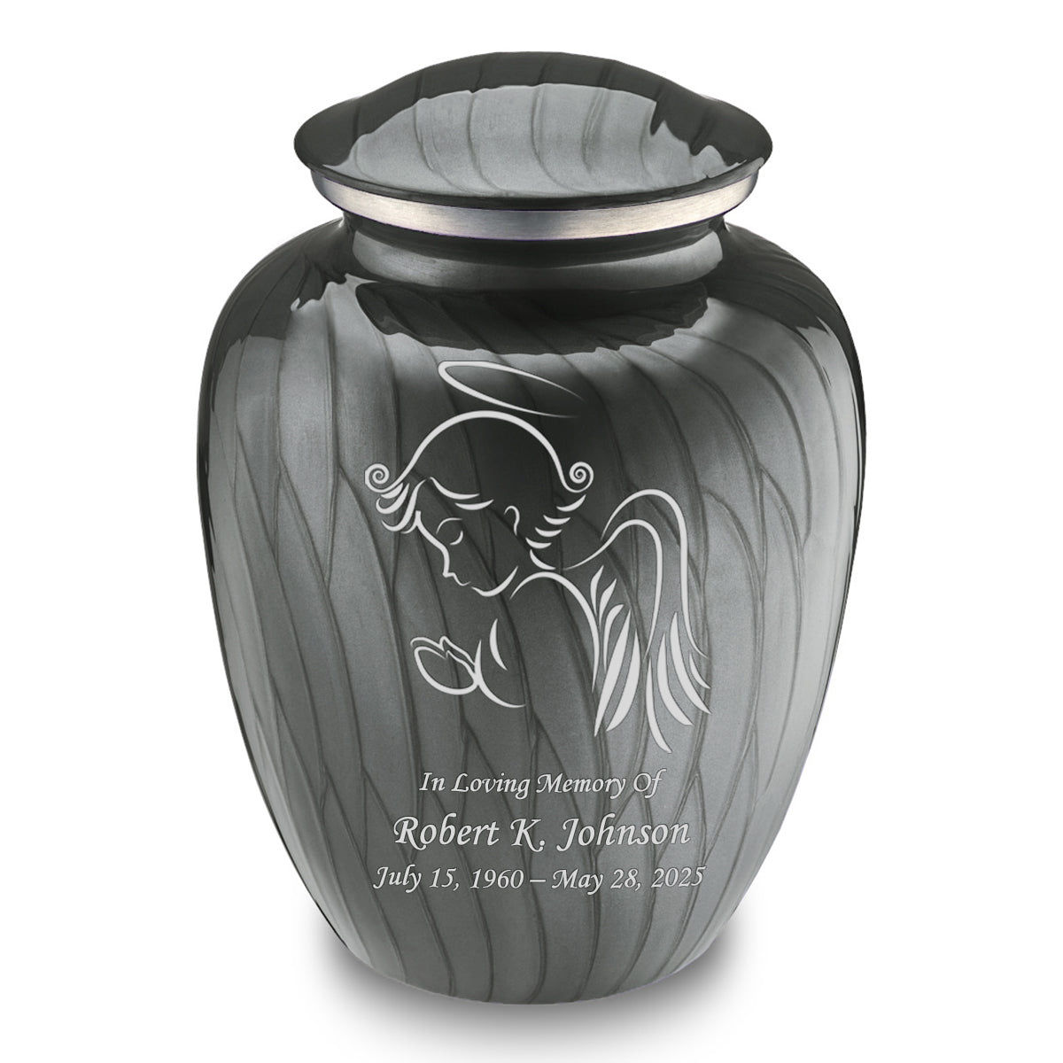 Adult Embrace Pearl Silver Angel Cremation Urn
