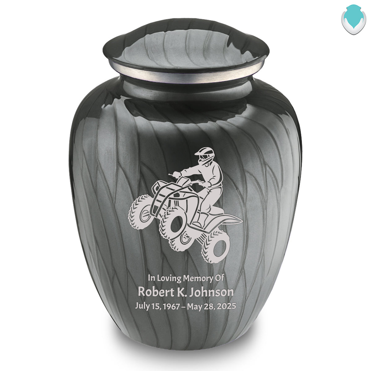 Adult Embrace Pearl Silver ATV Cremation Urn