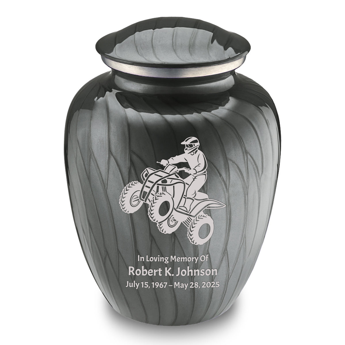 Adult Embrace Pearl Silver ATV Cremation Urn