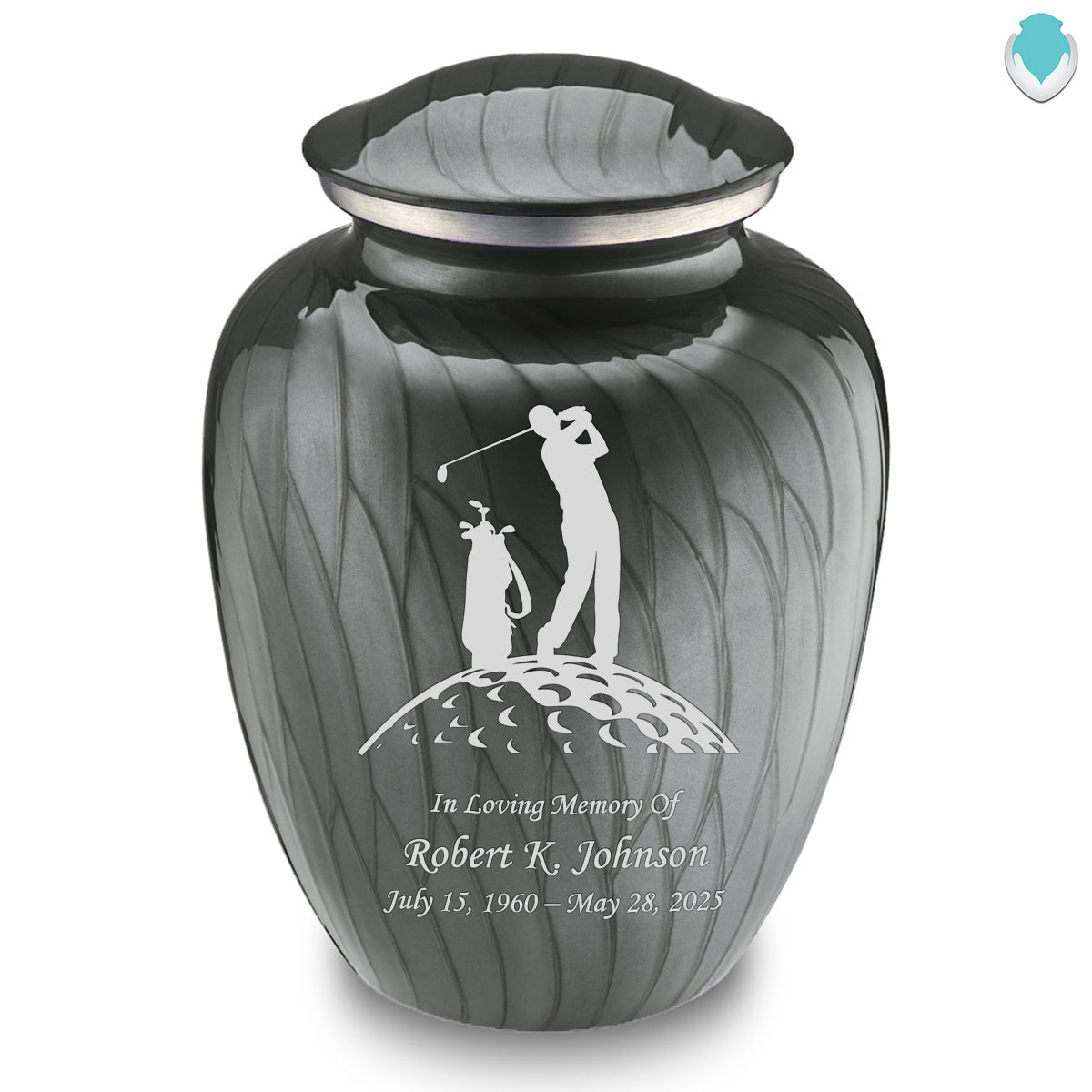 Adult Embrace Pearl Silver Golf Cremation Urn