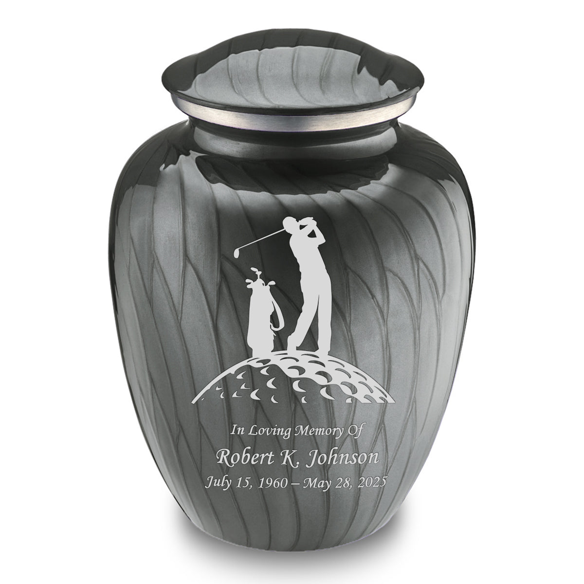 Adult Embrace Pearl Silver Golf Cremation Urn