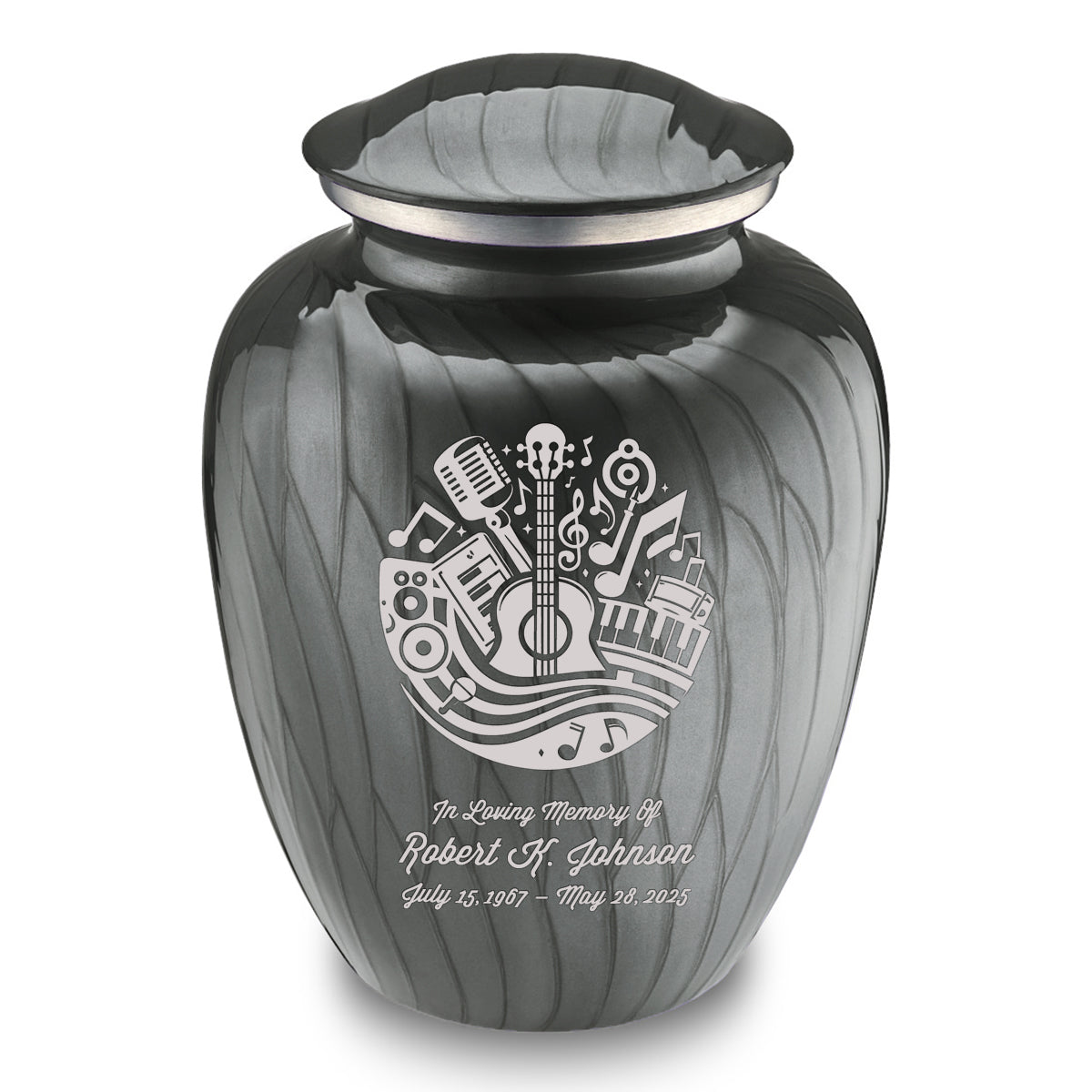 Adult Embrace Pearl Silver Music Cremation Urn