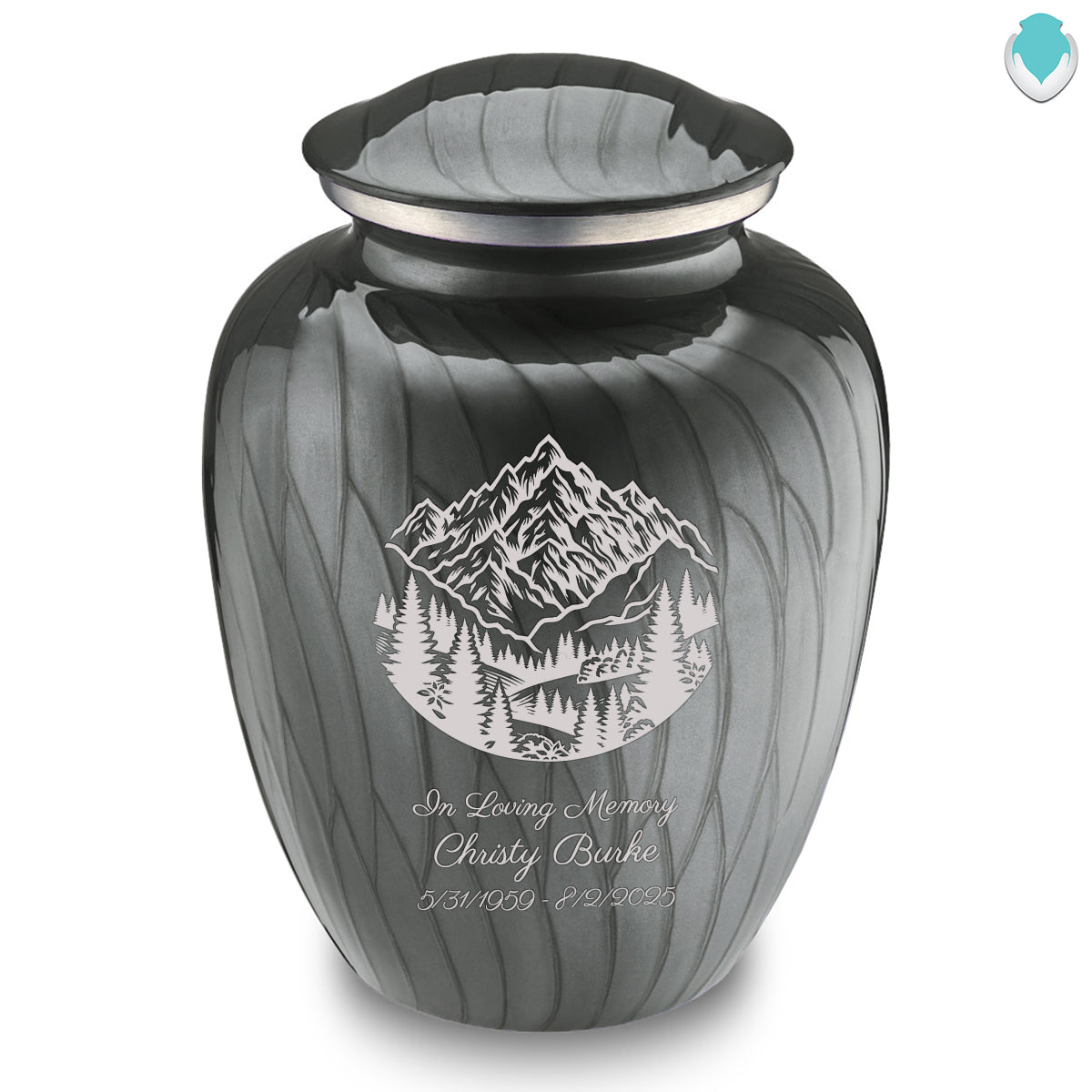 Adult Embrace Pearl Silver Rocky Mountains Cremation Urn