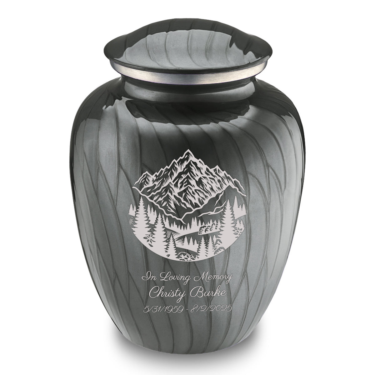 Adult Embrace Pearl Silver Rocky Mountains Cremation Urn