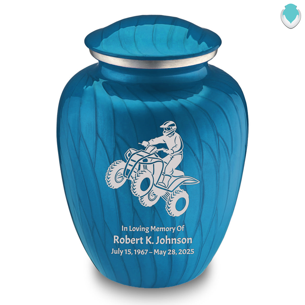 Adult Embrace Pearl Racing Blue ATV Cremation Urn